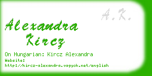 alexandra kircz business card